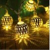 Moroccan String Lights Plug in 20 Silver LED Decorative Lights with 8 Modes