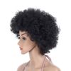 Bomber Afro Wig, Unisex, Cosplay, Costume Accessory, Party, Halloween Costume, Clown Wig (Black)