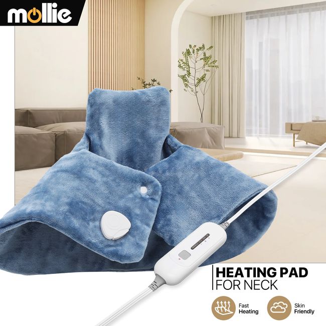 23"x16" Neck Sholuder Relief Warmer 3 Heat Setting Electric Heating Pad w/Timer