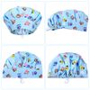 SATINIOR 6 Pieces Working Caps with Buttons Elastic Bouffant Turban Hats with Sweatband Printed Work Caps Unisex Hair Covers