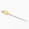 Kuchipol GOA White Matte Gold Pastry Fork
