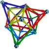 Mega Magz, 130-Piece Magnetic Construction Set - 66 bars and 64 balls