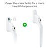 4Pcs Window Handles for UPVC Windows with 20Pcs Multi-Spindle and Keys, Universal Window Lock Replacement Window Handle, Lockable White Window Handle, 10/15/30/43/55 mm Spindle