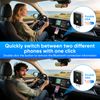 Wireless CarPlay Adapter, Android Auto Wireless Adapter, Plug & Play, Convert Wired CarPlay to Wireless, Button for Quick Devices Switch, Extension Cable USB A/C, Compatible with iOS 10+/Android 11+