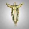 Brass Jesus Applique for Funeral Box/Cube Cremation Urn, Pewter Also Available