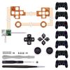 eXtremeRate Thumbsticks & Bullet Buttons & D-pad Replacements Kits for ps4 Controller, DTF LED Kit for ps4 Slim for ps4 Pro Controller
