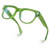 Square Blue Light Blocking Glasses Anti Glare Computer Green Frame Eyeglasses