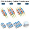 100x Reusable Spring Lever Terminal Block Electric Compact Wire Cable Connectors