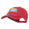 Nebraska State Map Embroidered Washed Cotton Cap - Red OSFM