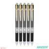 HAUSER Cyclone 5 x 0.7mm BLACK Retractable Soft Smooth Ballpoint Pens Easy Grip