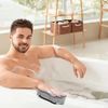 Akasuri Towel, Body Towel, 2 Bath Towels, WOVTE, Exfoliating, Pore Cleaning, Unisex (Black+Blue)