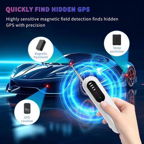 Esimen Upgrade Hidden Camera Detector-Hidden Device GPS Detector/Bug Detector/RF Scanner with Auto Vibration Alert & Night Vision,Anti Spy Camera Finder for Hotel/Home/Public Restroom/Car (White)
