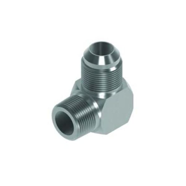 3/8 BSPT x 7/16 JIC M/M 90° Compact