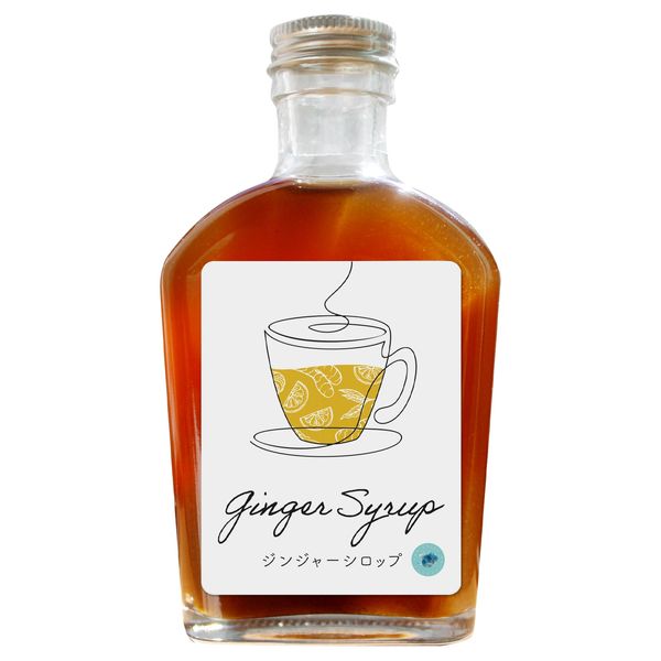 SAN SHIRO Ginger Syrup, Made in Japan, Ginger, Setouchi Lemon, Ginger Syrup, Additive-Free, No Pesticides, 6.8 fl oz (200 ml), Bottle, Warm Activated Ginger Hot Water, Ginger Ale