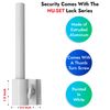 NU-SET 2214-0 Reversible Window Door Bar Lock, White