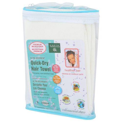 Earth Therapeutics Ultra-Absorbent Quick-Dry Hair & Body Towel (Natural)