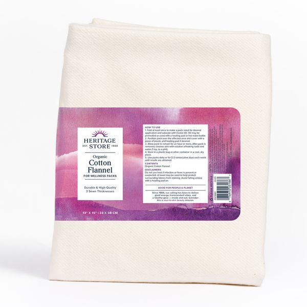 Heritage Store Cotton Organic Flannel | 13 x 16