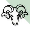 Small 100mm 'Ram Head' Clear Static Window Cling Sticker/Decal (Black) (WC00034666)