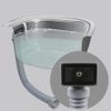 ZINGKING Kitchen Sink Waste Kit with Overflow, 114mm Stainless Steel Kitchen Sink Overflow Kit, Square Interface (Square)