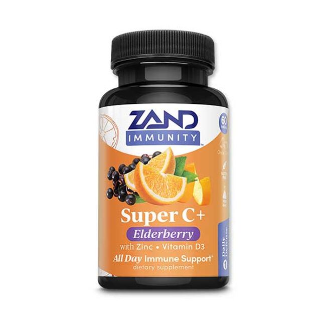 ZAND Super C+ Elderberry Zinc Vitamin D3 Tablets 60 ZAND Super C+ Elderberry 60 Tablets