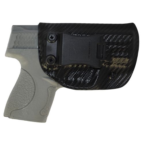 Black Jacket Holster Gun Holsters | Inside Waistband Concealed Carry Holster | IWB KYDEX Fits: S&W M&P Shield 9/40 (Carbon Fiber - Right Hand)