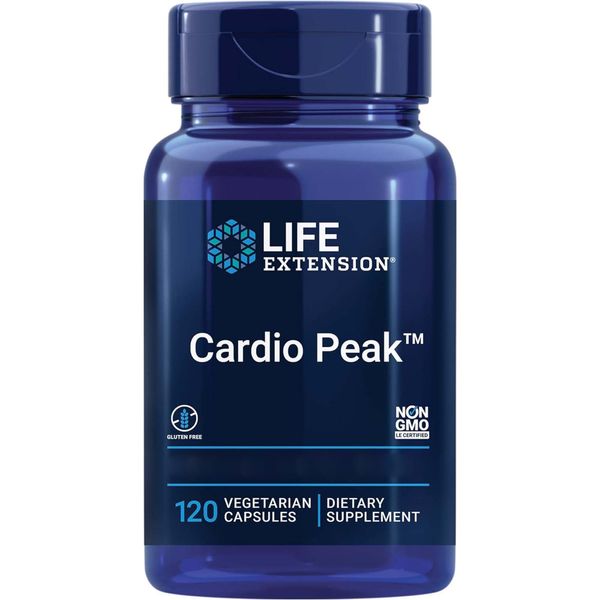 Life Extension, Cardio Peak, with Arjuna Extract, 120 vegan Capsules, Lab-Tested, Gluten-free, Vegetarian, Soy-free, GMO-free