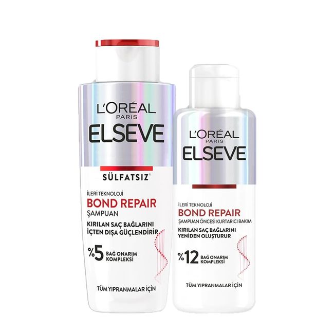 L’Oréal Paris Elseve Bond Repair Şampuan + Şampuan Öncesi Kurtarıcı Bakım Kremi (2x200 ml)