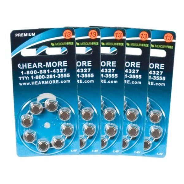 HearMore Hearing Aid Batteries- Size 13 -Ctn-40