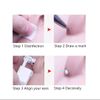 2Pcs Disposable Sterile Unit Ear Nose Stud Piercing Gun Piercer Tool Machine (3mm Gold Ball)