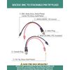 BOCEUC BNC Test Leads, BNC (F) to Stackable Pin Tip Plugs, Test Lead Breakout Cable for Multimeter