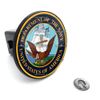  2" Tow Hitch Receiver Plug Cover Insert For SUV's & Trucks - "USN Navy" Logo