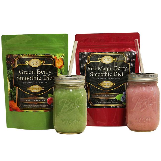 Replacement Diet IDEA Diet Smoothie, Set of 2 Bags (10.6 oz (300 g) x 2 Bags, Mixed Berry Flavor, Blueberry Flavor