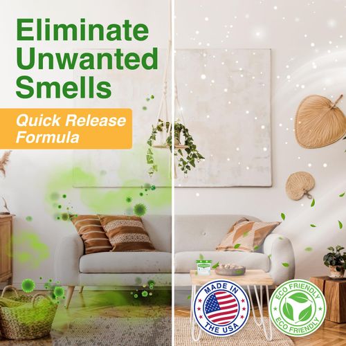 Biocide Systems Room Shocker, Quick Release Odor Eliminator for Home & Office, Eco-Friendly Chlorine Dioxide Odor Bomb for House Interior Up to 400 Square Feet of Floor Space