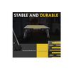 Height Adjustable Aluminum RV Steps, Solid Collapsible Step Stool (Black)