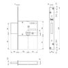 Yale Y8TD10047000000 Serie Y8TD-Double Map Locks 4 Wands, Galvanized