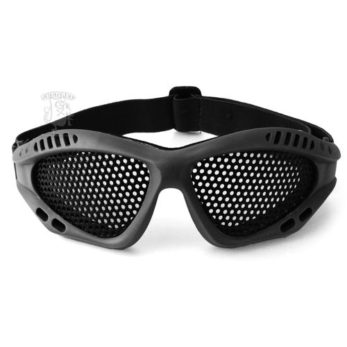 SHENKEL BK glass-006bk Tactical Mesh Goggles, Eye Protector, Compact, Lightweight, Eye Protection, Black