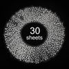 MWOOT 30 Sheets White Flowers Nails Art Sticker Decals,Self-Adhesive Nail Art Tattoo Stickers,Nail Art Supplies for DIY Nail Tips Decoration