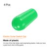 sourcing map 4Pcs Guitar 3 Way Pickup Switch Tip M4 Plastic Toggle Switch Knobs for LP Electric Guitar, Green