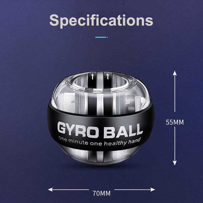 LED Gyroball Powerball Wrist Motion Wrist Gyro Ball Hand Trainer