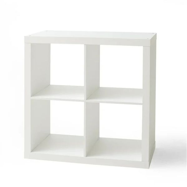 Better Homes & Gardens 4 Cube Storage Organizer, White Texture