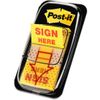 Post-it Flags 1in Yellow Self Stick Note Sign Here Message 50 Dispenser Pack