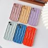 Caseative for iPhone 14 Pro Case,Water Ripple Pattern Curly Wave Frame Soft Phone Case (Grey)