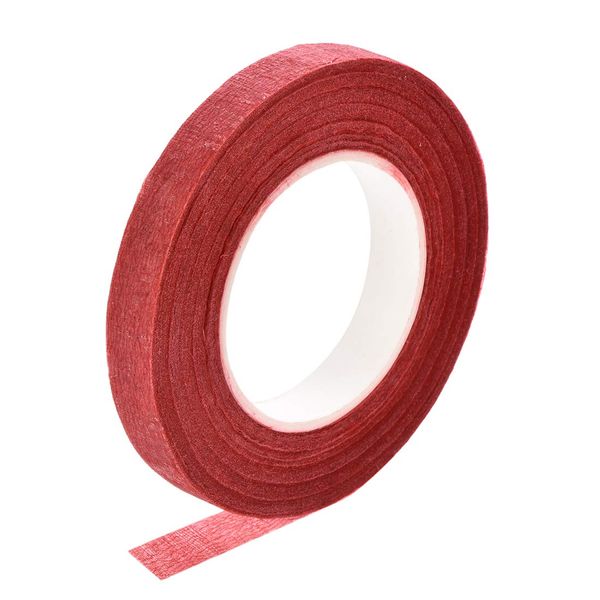 uxcell Floral Tape 1 Roll 12mm Wide 30 Yards Flower Glue Flower Arrangement Kit Red