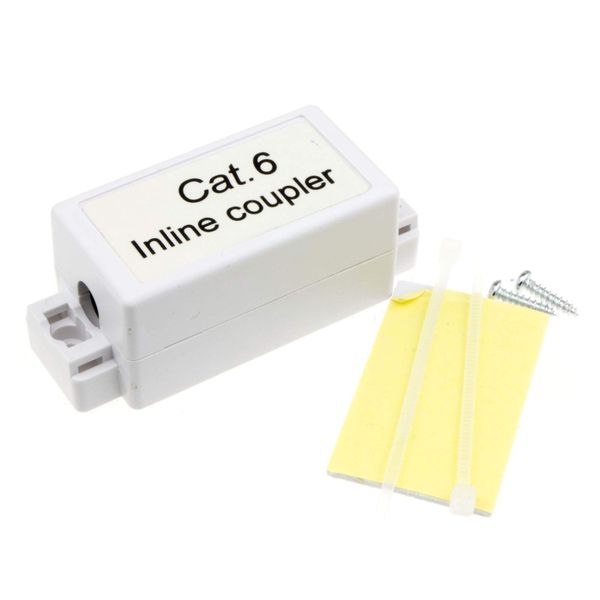 kenable Inline Punch Down Coupler for Lan Cables CAT6 White [Cat6]