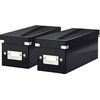 Leitz Click and Store 60410001 Archive Box for CDs Grey Cardboard, Black
