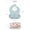 Silicone Bib, Silicone Bib, Plain, Meal Apron, Silicone Bib, With Pockets, Solid Color, Meal Apron, Bib, Baby Bib, For Meals (Light Beige)