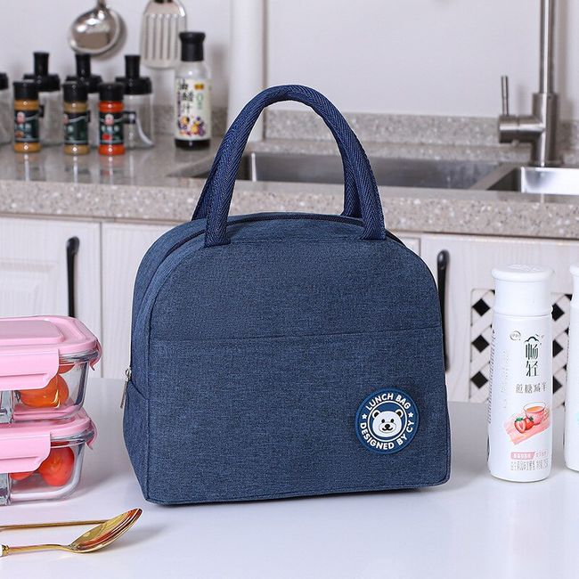 Keep Your Lunch Fresh & Hot, Smile Pattern Zipper Lunch Bag With Aluminum  Foil Insulation Insulated Lunch Bag School Lunch Box Lunch Container