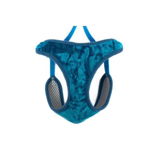 Ancol Soft Velvet Cat Harness & Lead Cool Teal Small