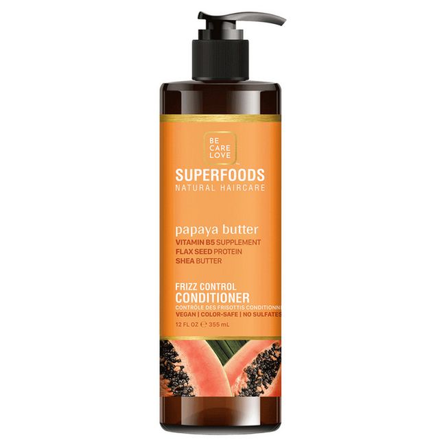 Be Care Love SuperFoods Papaya Frizz Control Conditioner, 12 Oz