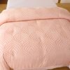 2 Piece Bedspread Quilted Comforter Bedding Set Tufted Material Velvet Edge Single Blush Pink